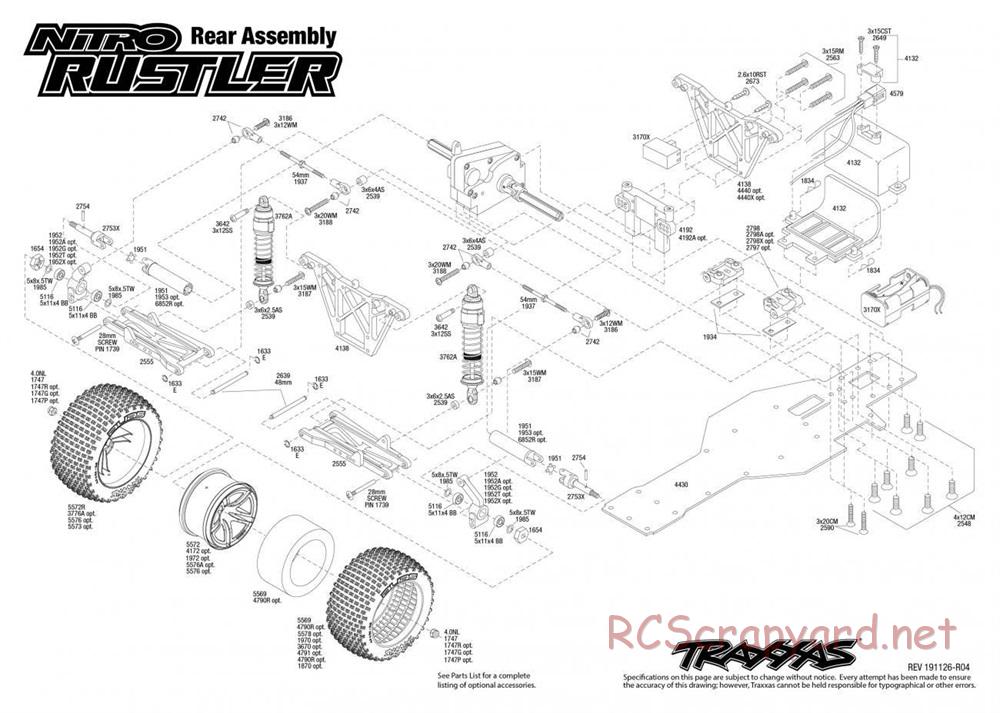 Traxxas - Nitro Rustler TSM (2016) - Exploded Views - Page 3