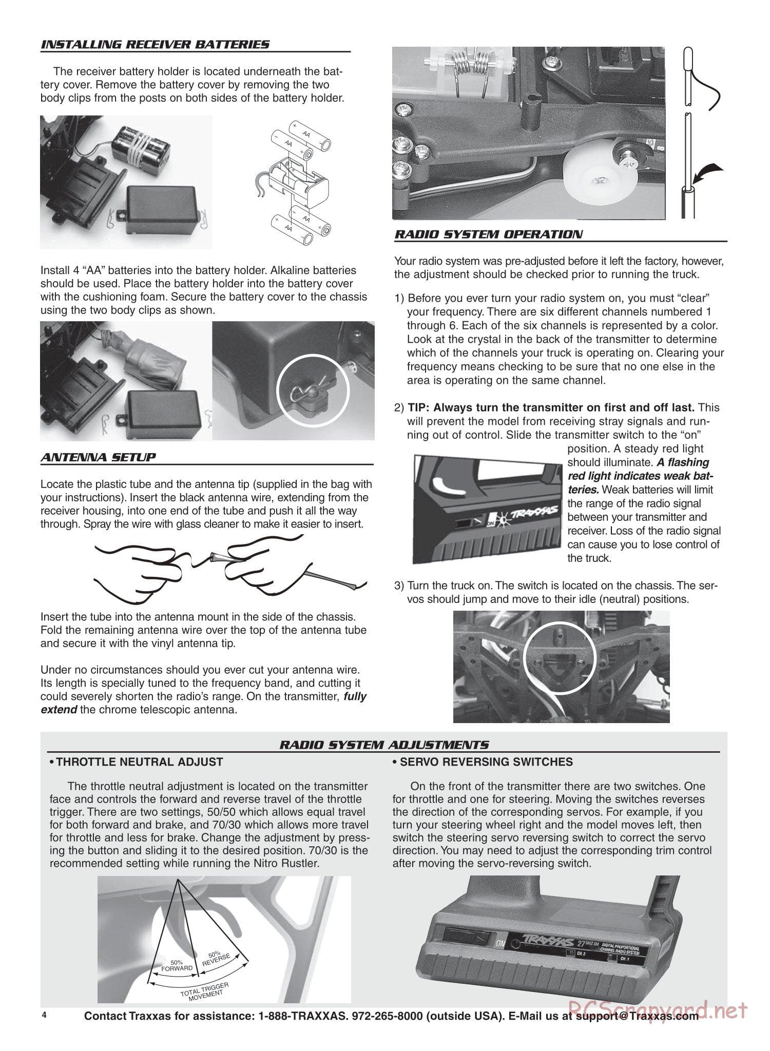 Traxxas - Nitro Rustler - Manual - Page 4