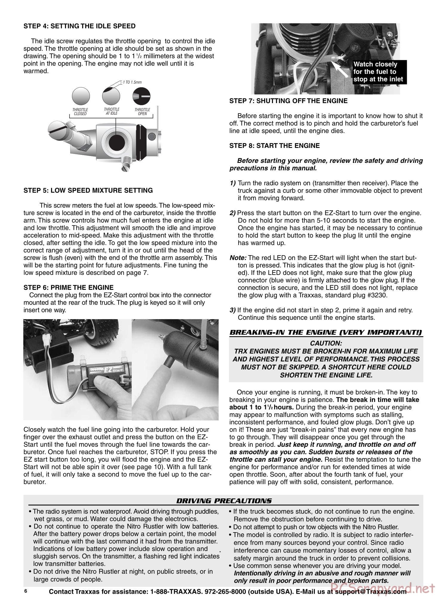 Traxxas - Nitro Rustler - Manual - Page 6