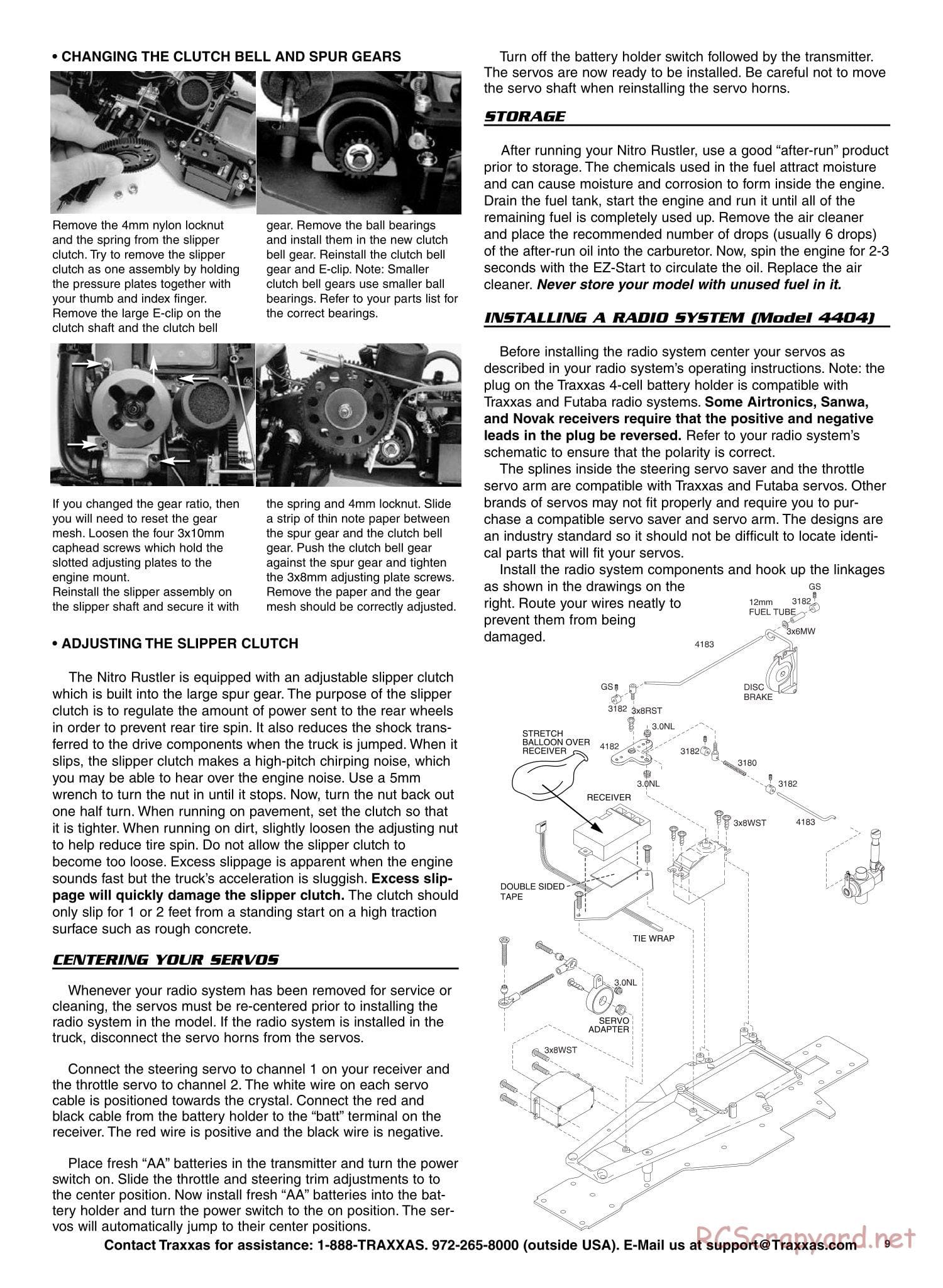 Traxxas - Nitro Rustler - Manual - Page 9