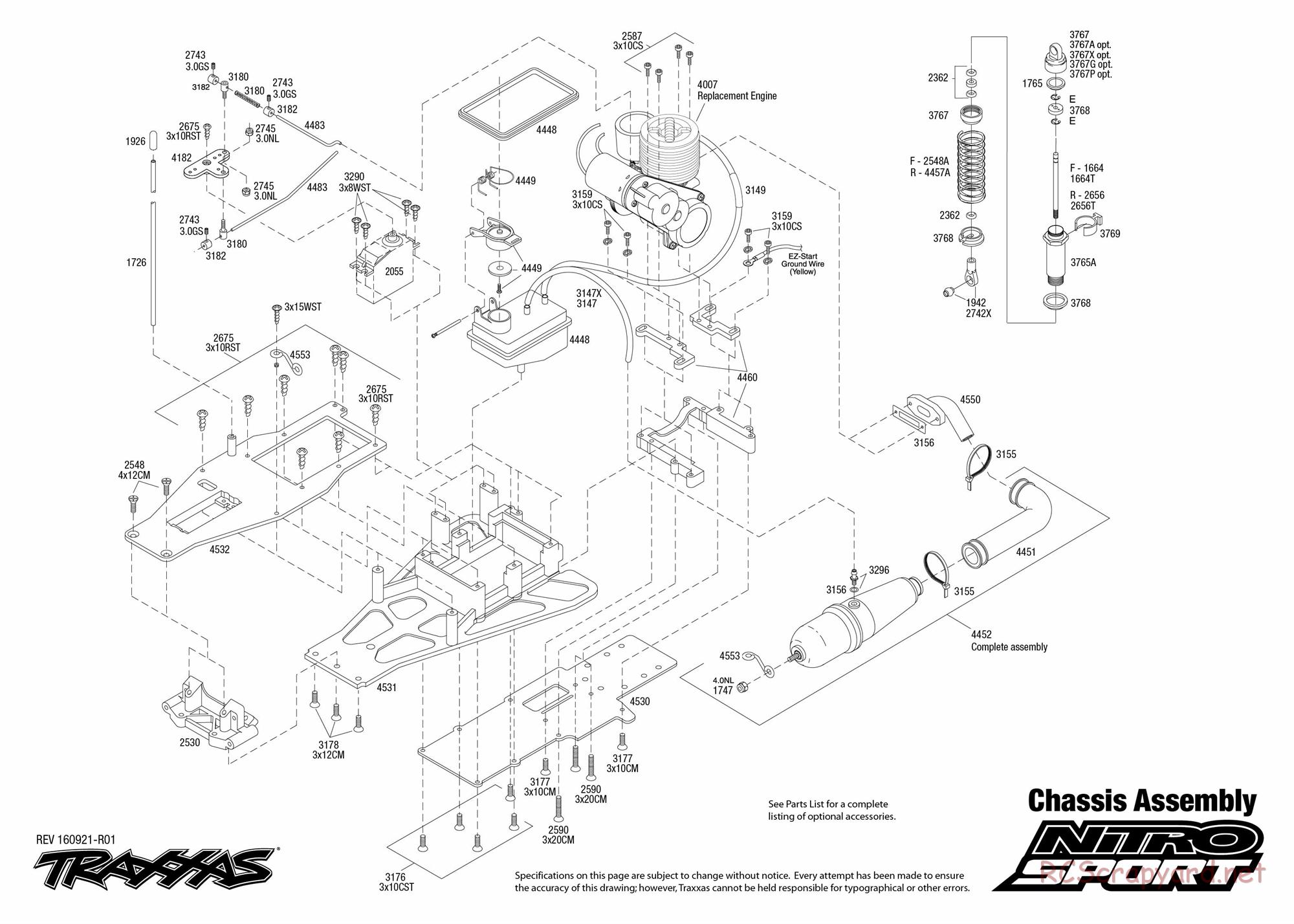 Traxxas - Nitro Sport (2015) - Exploded Views - Page 1