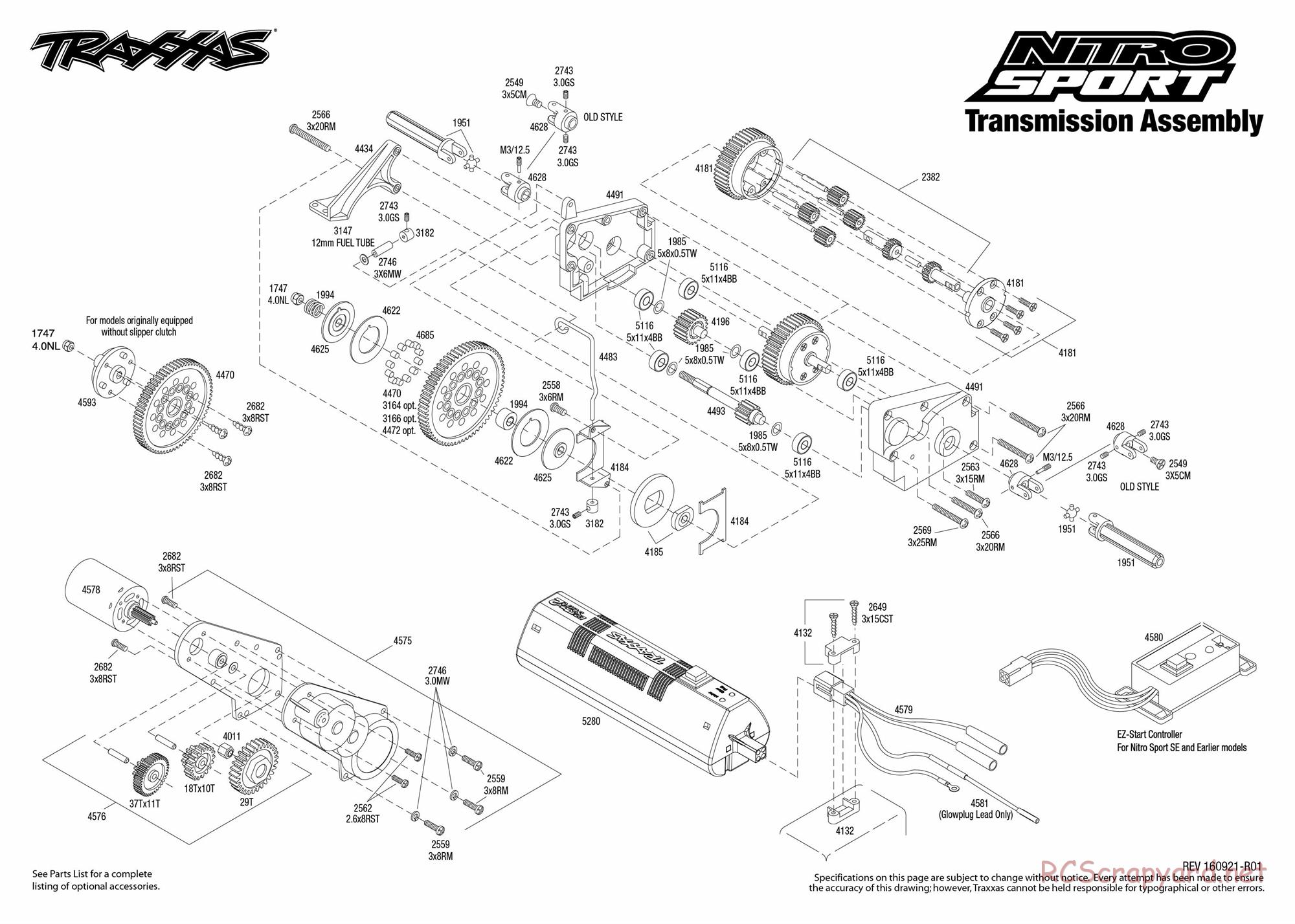 Traxxas - Nitro Sport (2015) - Exploded Views - Page 4