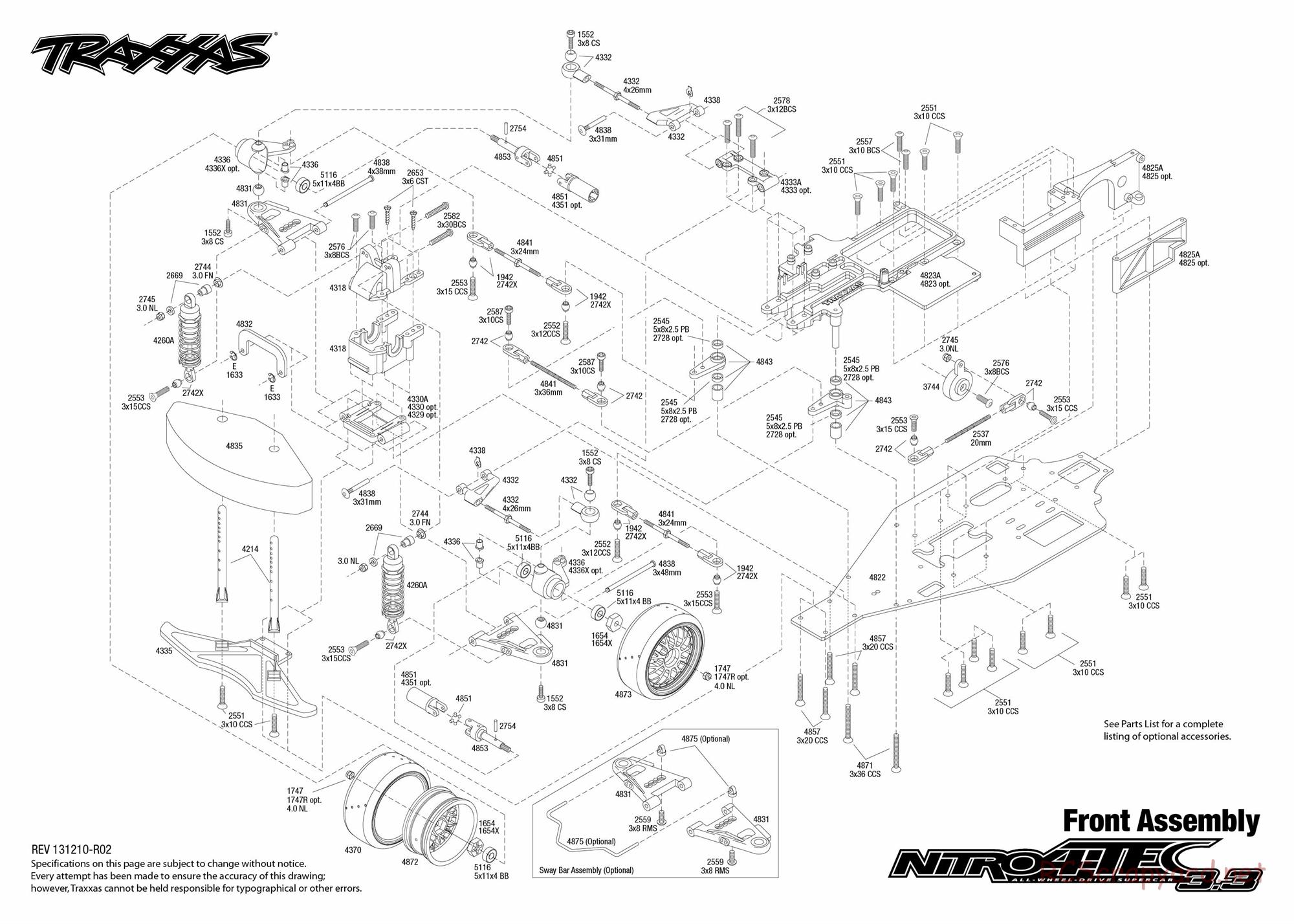 Traxxas - Nitro 4-Tec 3.3 (2010) - Exploded Views - Page 2