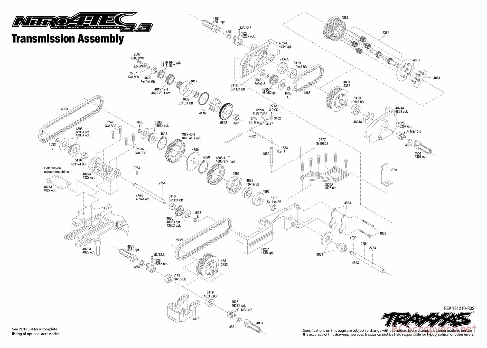 Traxxas - Nitro 4-Tec 3.3 (2010) - Exploded Views - Page 4