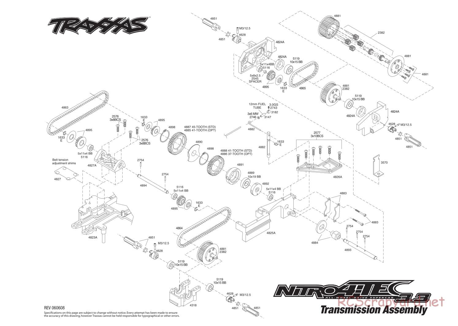 Traxxas - Nitro 4-Tec 3.3 (2006) - Exploded Views - Page 4