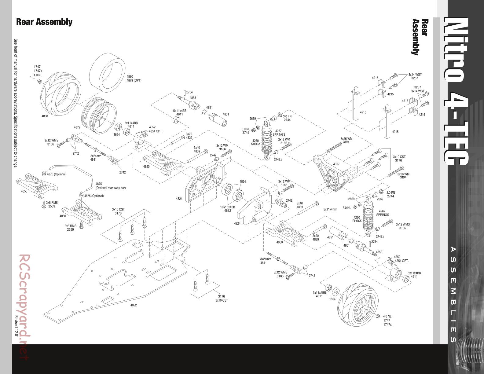 Traxxas - Nitro 4-Tec (1998) - Exploded Views - Page 1