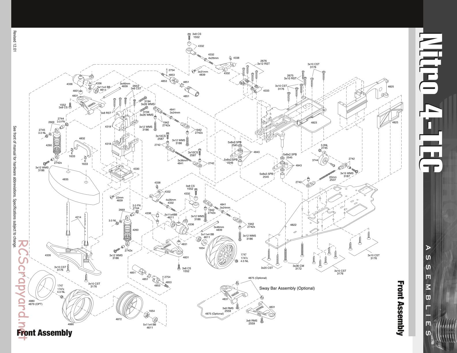 Traxxas - Nitro 4-Tec (1998) - Exploded Views - Page 3