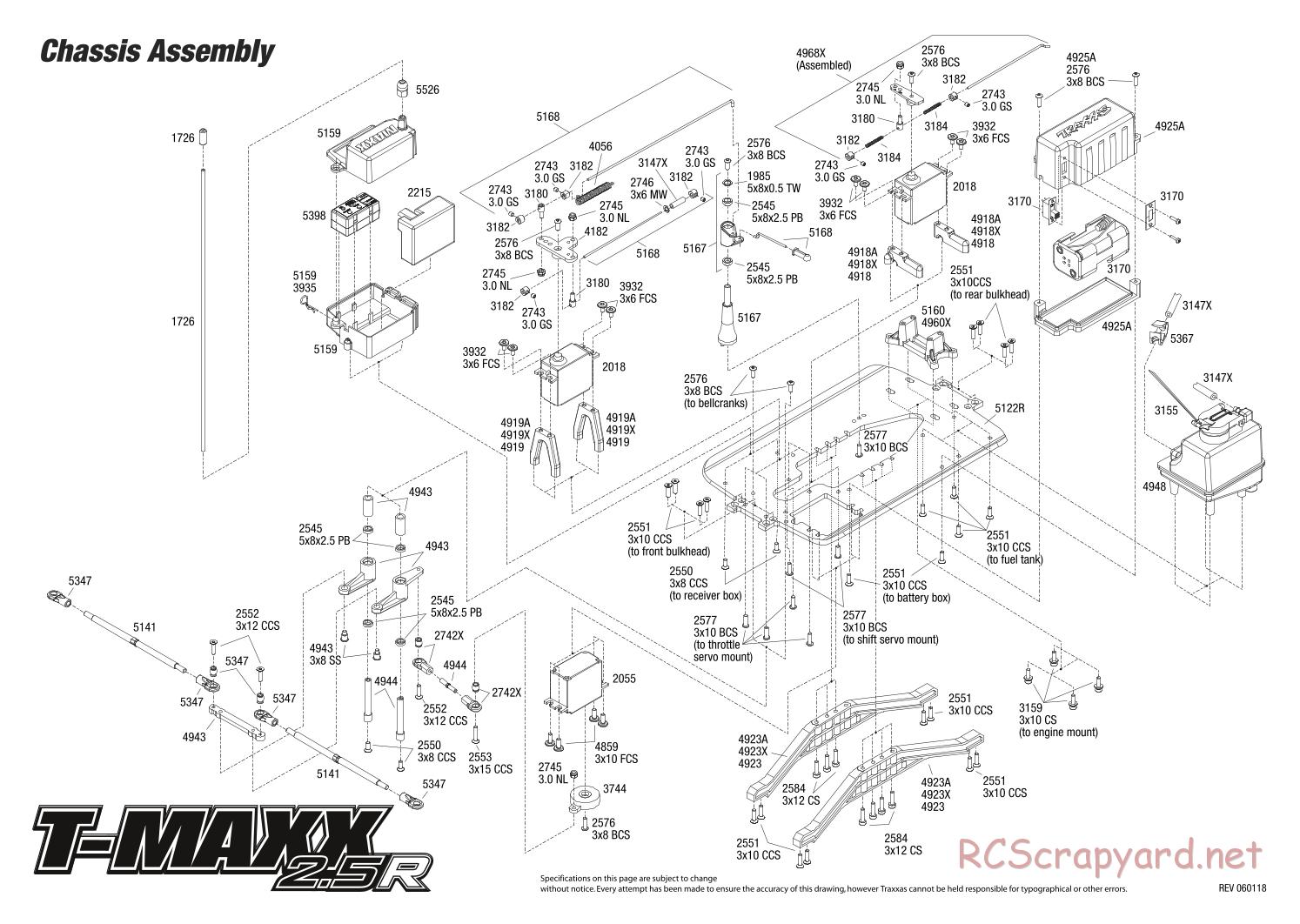 Traxxas - T-Maxx 2.5R (2006) - Exploded Views - Page 1