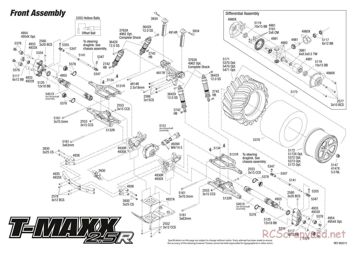 Traxxas - T-Maxx 2.5R (2006) - Exploded Views - Page 4