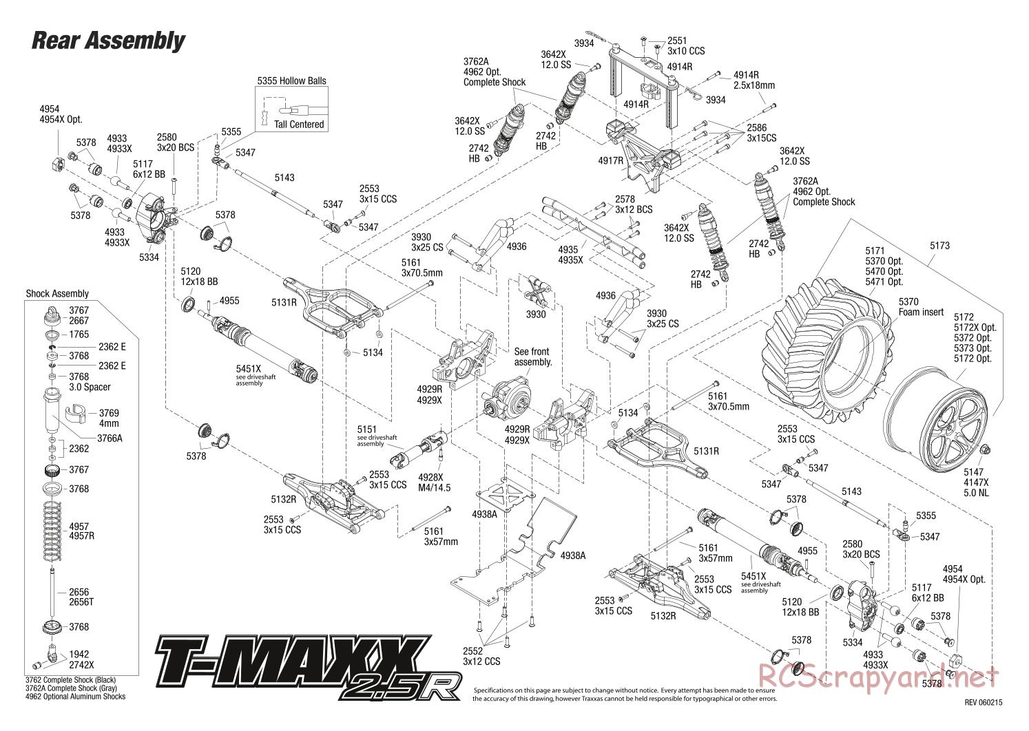 Traxxas - T-Maxx 2.5R (2006) - Exploded Views - Page 5