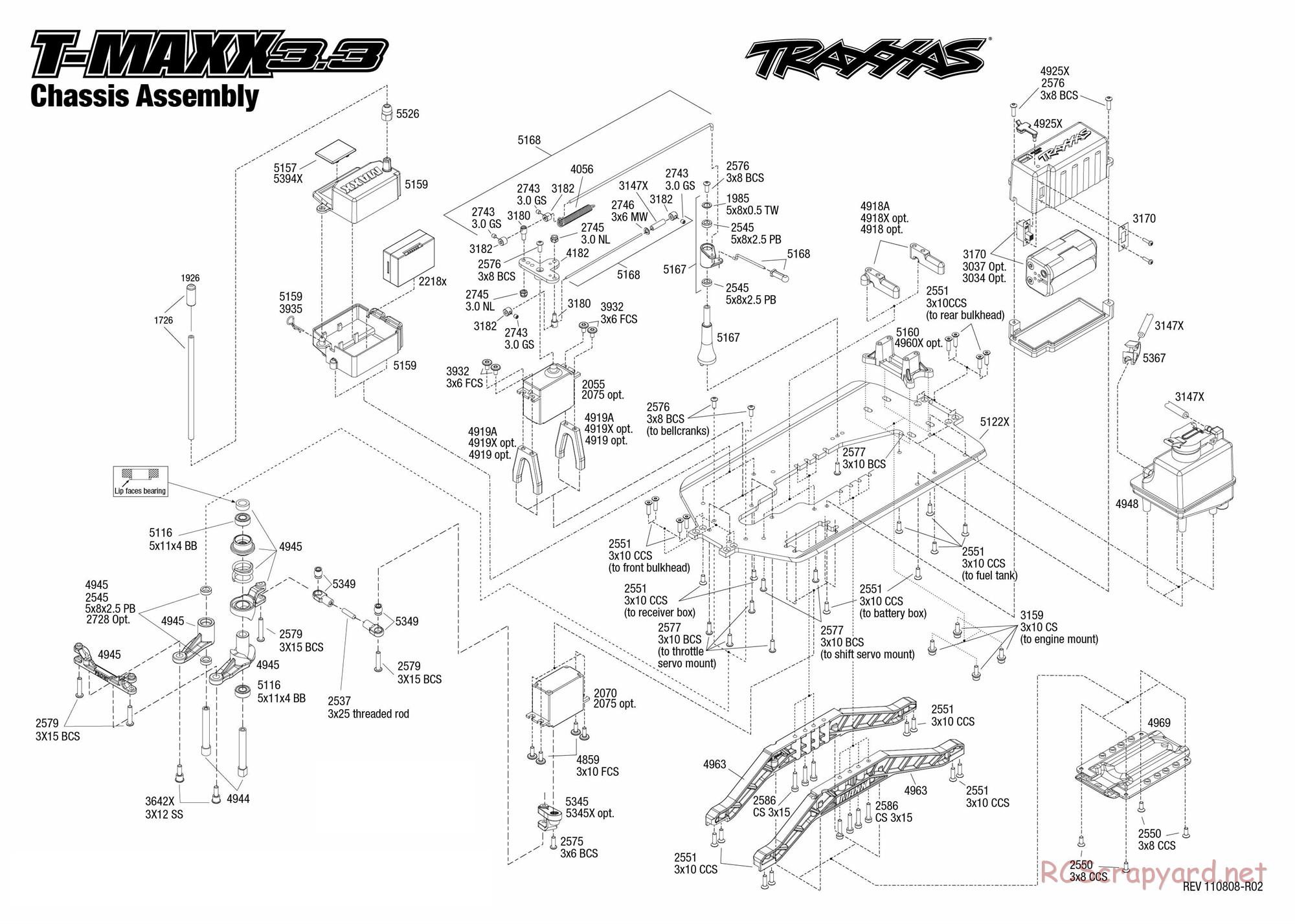 Traxxas - T-Maxx 3.3 (2010) - Exploded Views - Page 1