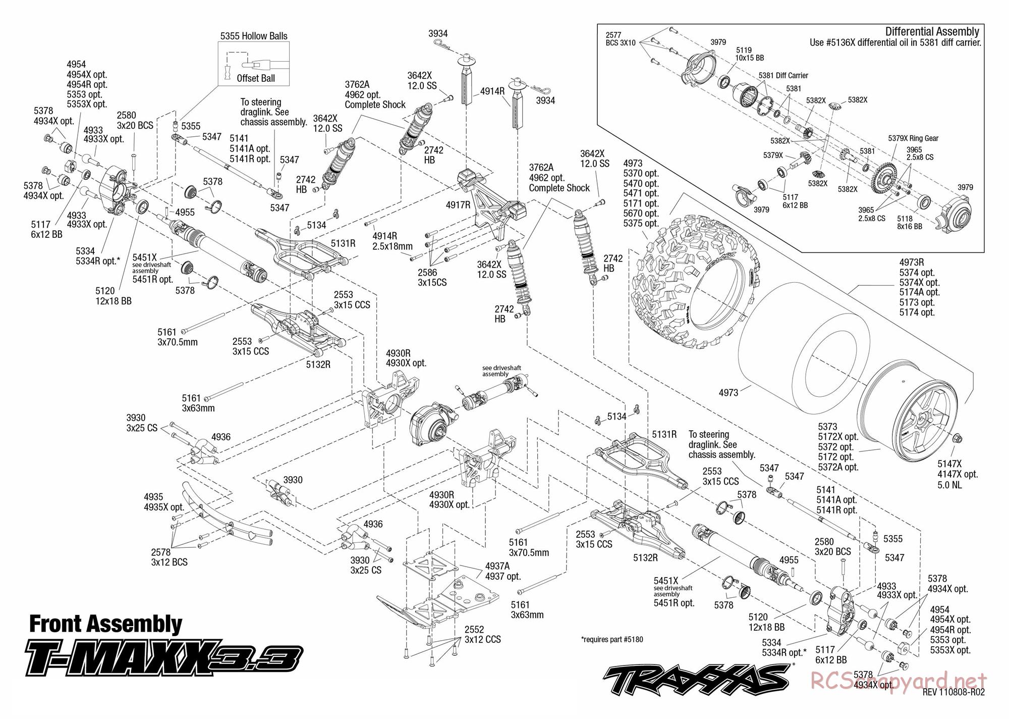 Traxxas - T-Maxx 3.3 (2010) - Exploded Views - Page 3