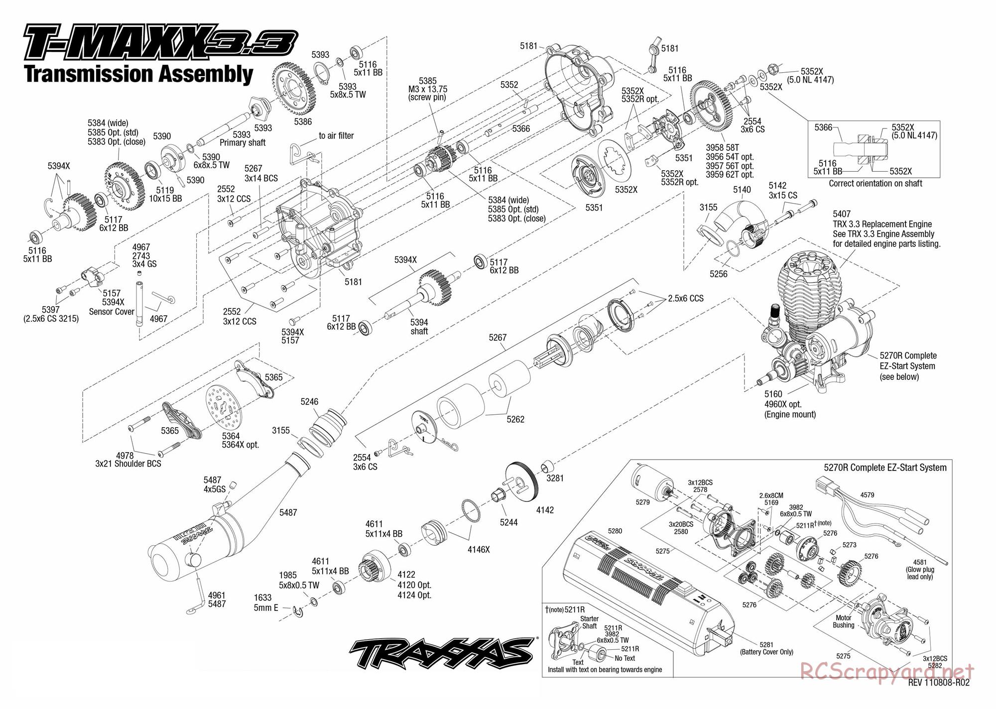 Traxxas - T-Maxx 3.3 (2010) - Exploded Views - Page 5