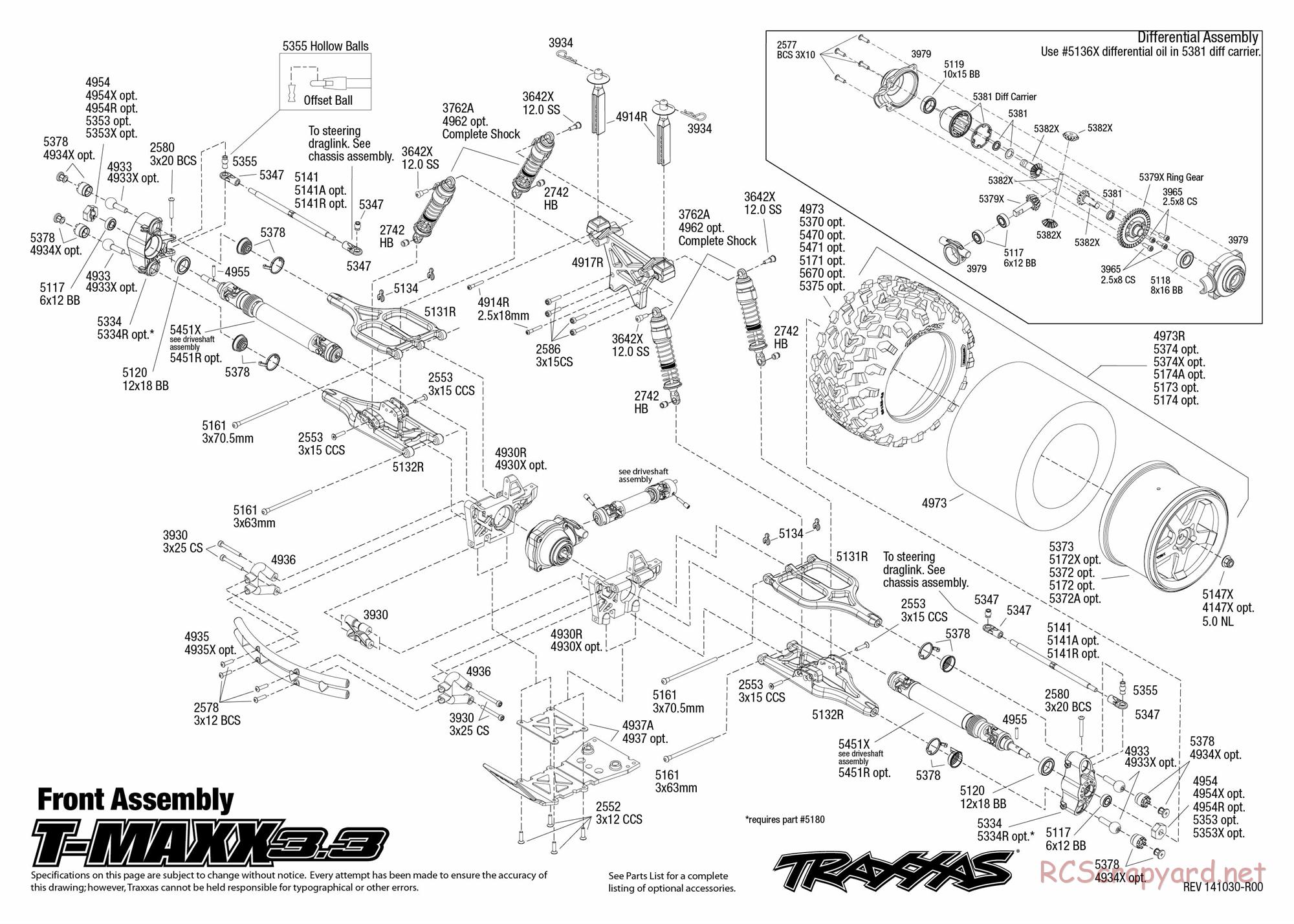 Traxxas - T-Maxx 3.3 (2015) - Exploded Views - Page 3