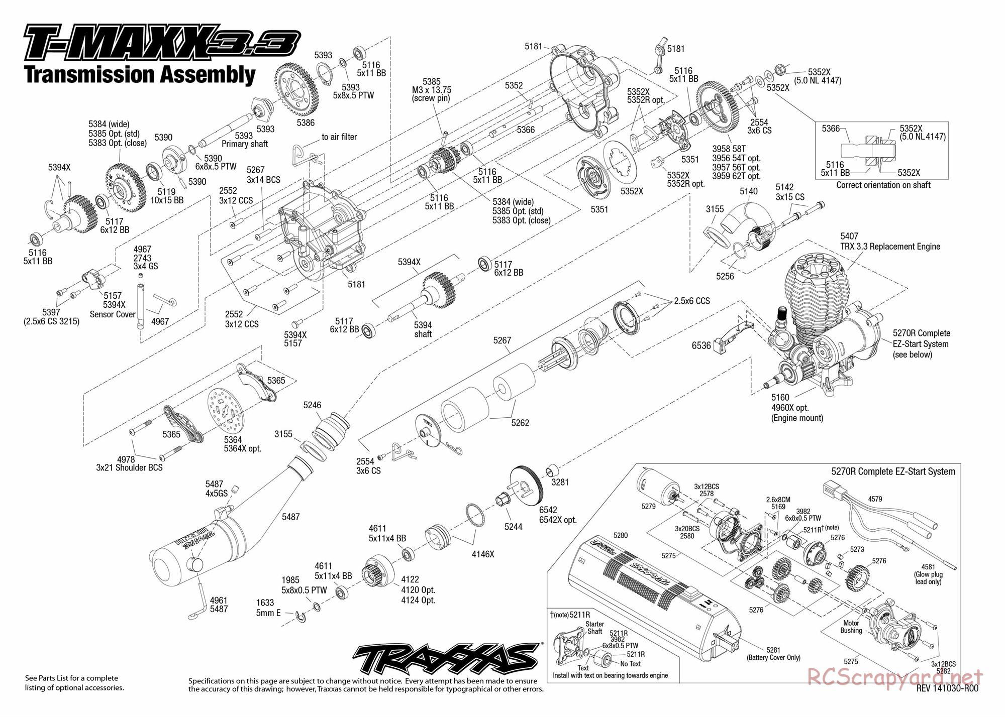Traxxas - T-Maxx 3.3 (2015) - Exploded Views - Page 5