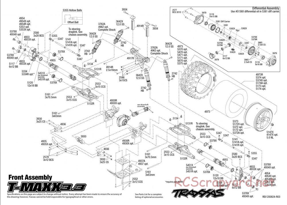 Traxxas - T-Maxx 3.3 TSM - Exploded Views - Page 2