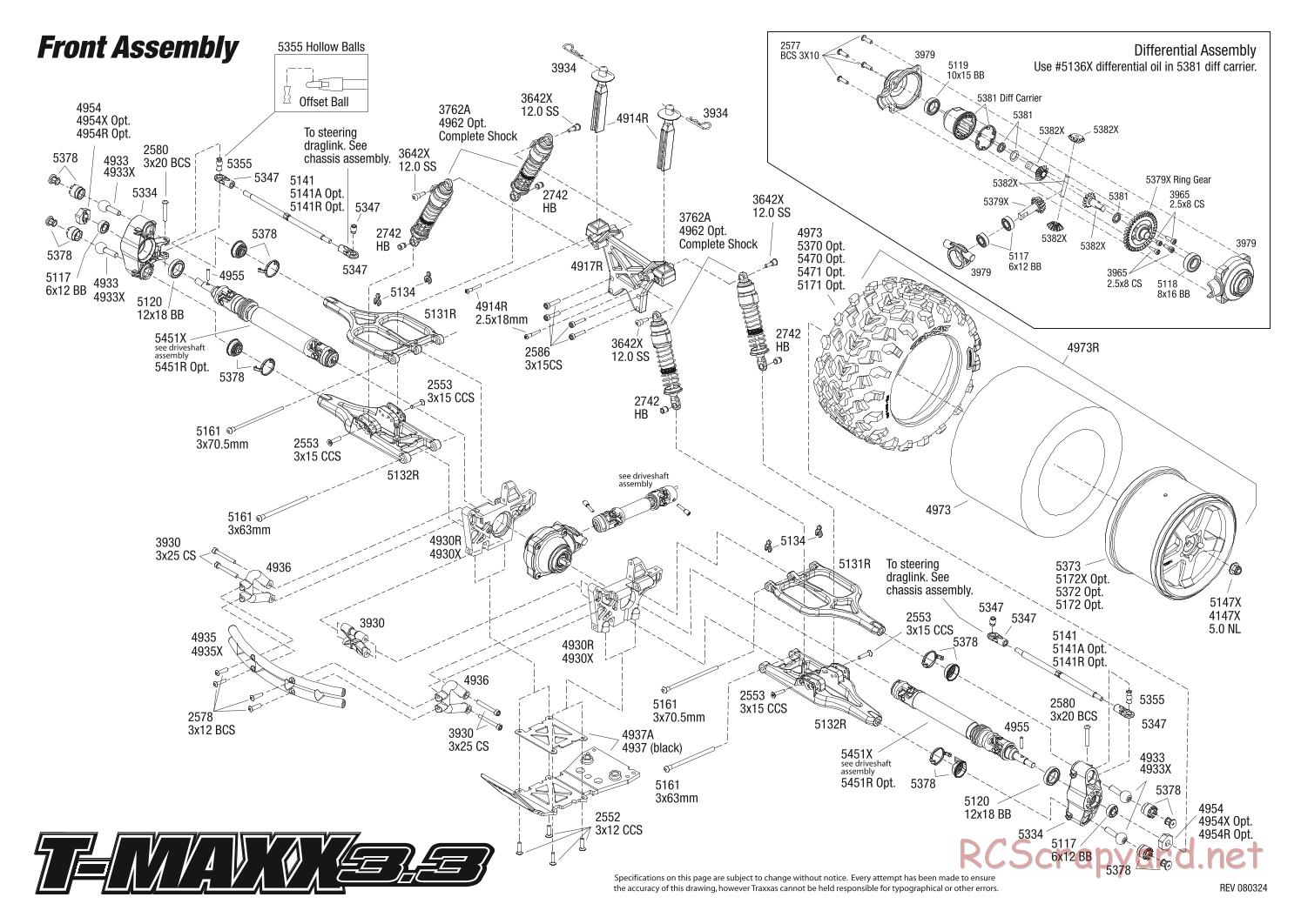 Traxxas - T-Maxx 3.3 (2008) - Exploded Views - Page 2