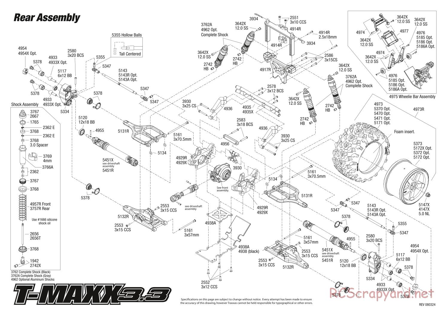 Traxxas - T-Maxx 3.3 (2008) - Exploded Views - Page 3