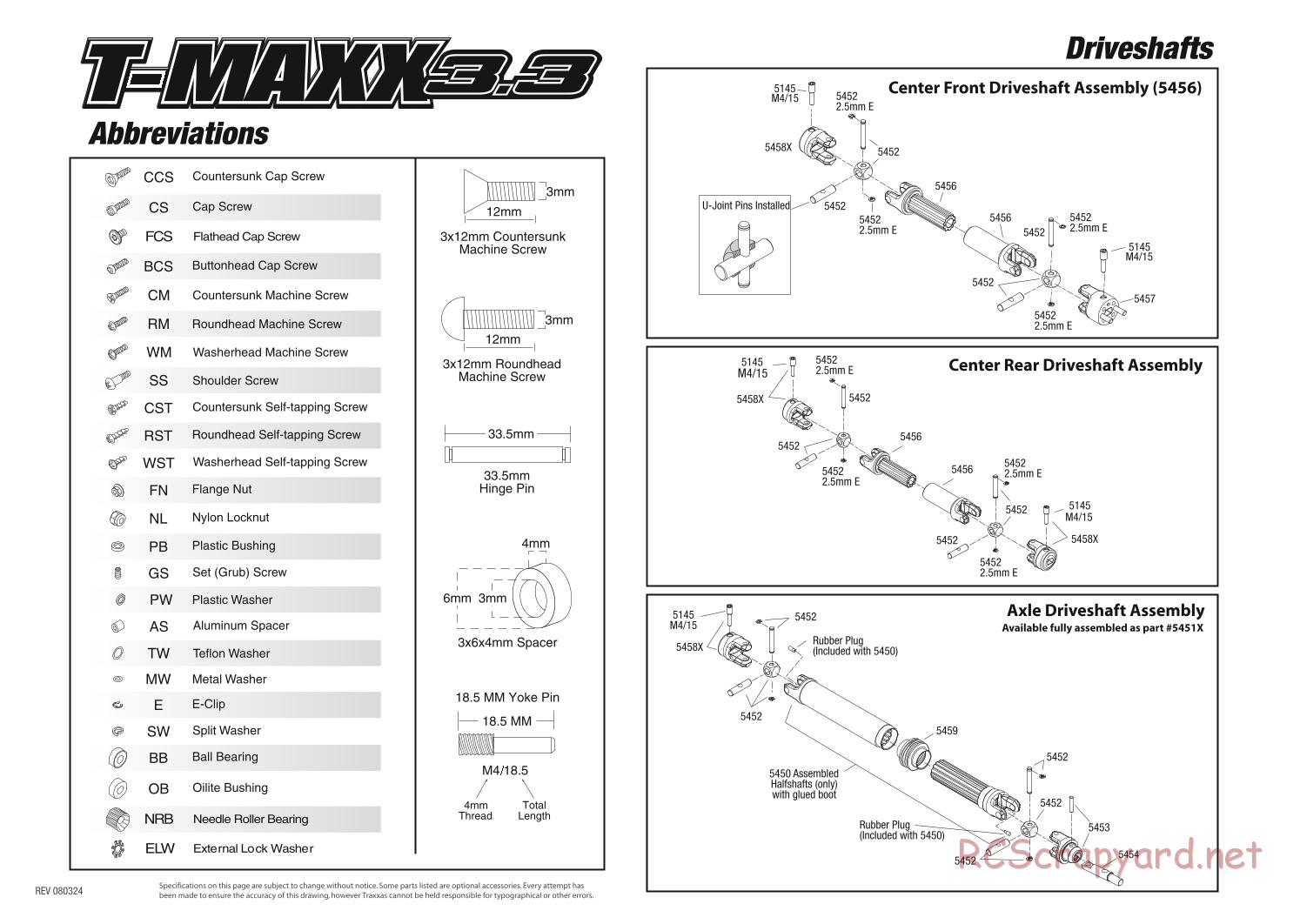 Traxxas - T-Maxx 3.3 (2008) - Exploded Views - Page 4