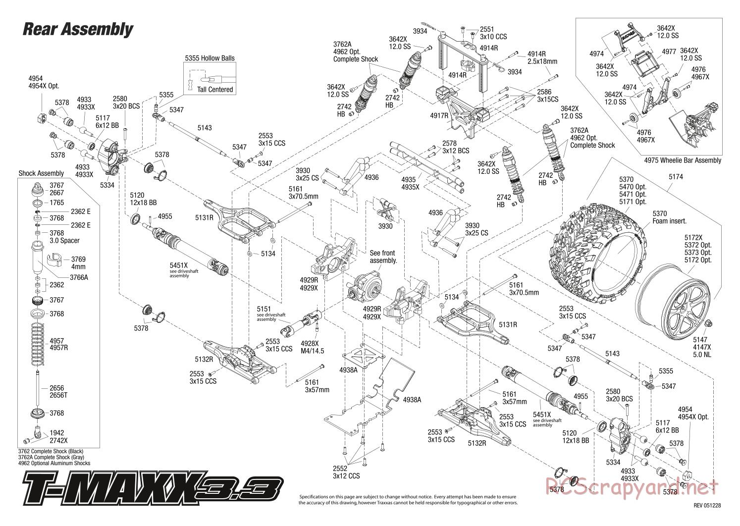 Traxxas - T-Maxx 3.3 (2006) - Exploded Views - Page 4