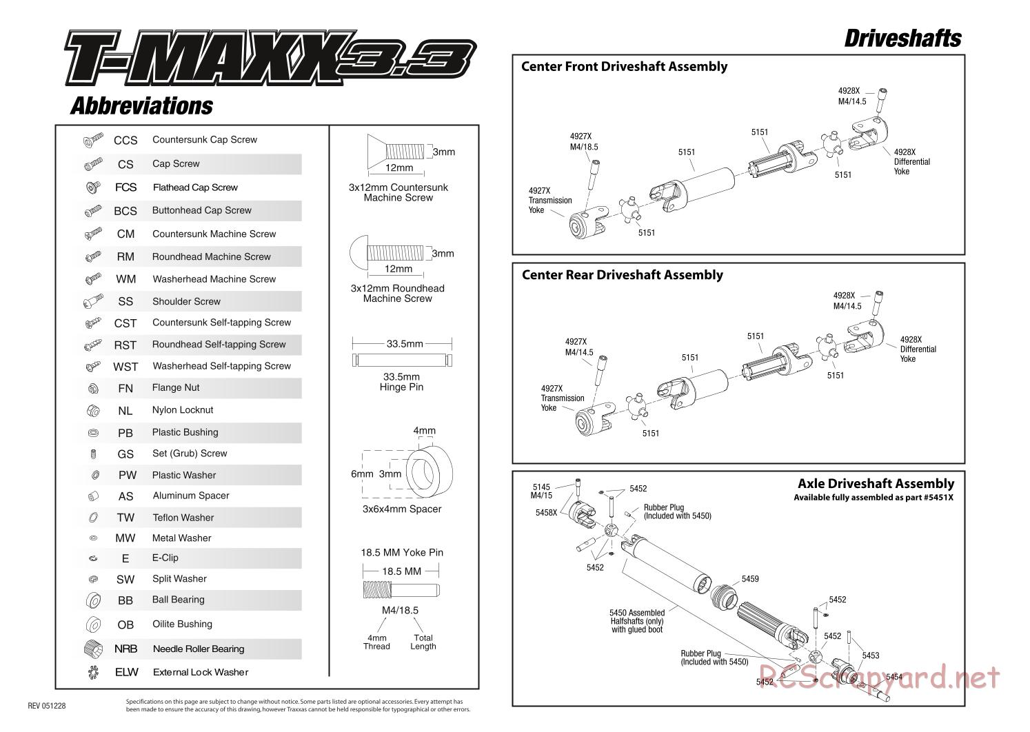 Traxxas - T-Maxx 3.3 (2006) - Exploded Views - Page 5