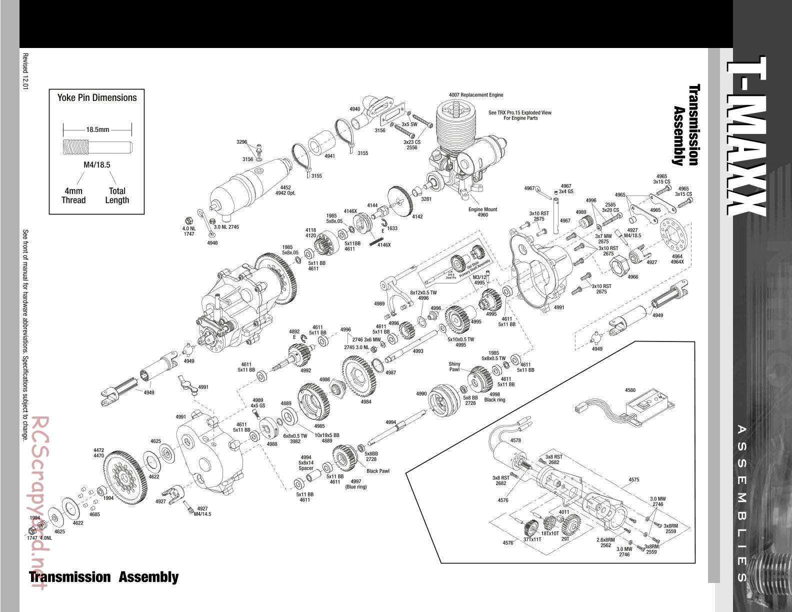 Traxxas - T-Maxx (2000) - Exploded Views - Page 1