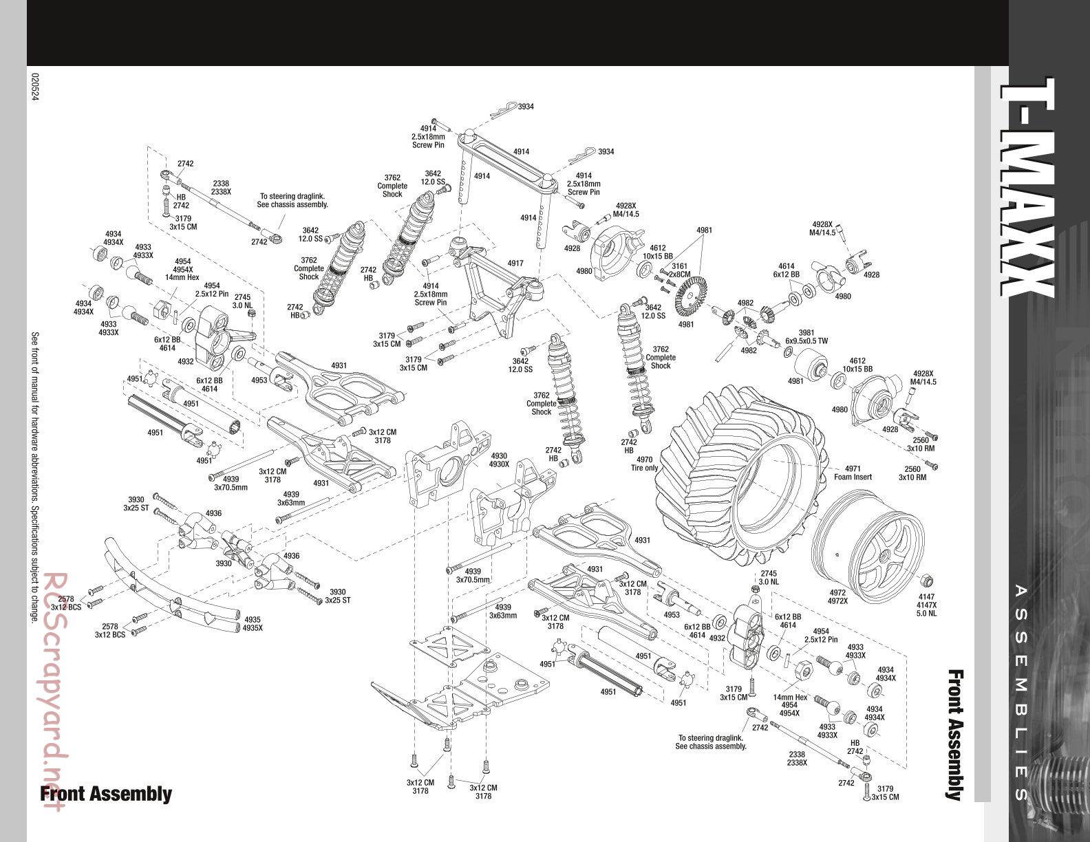 Traxxas - T-Maxx (2000) - Exploded Views - Page 3