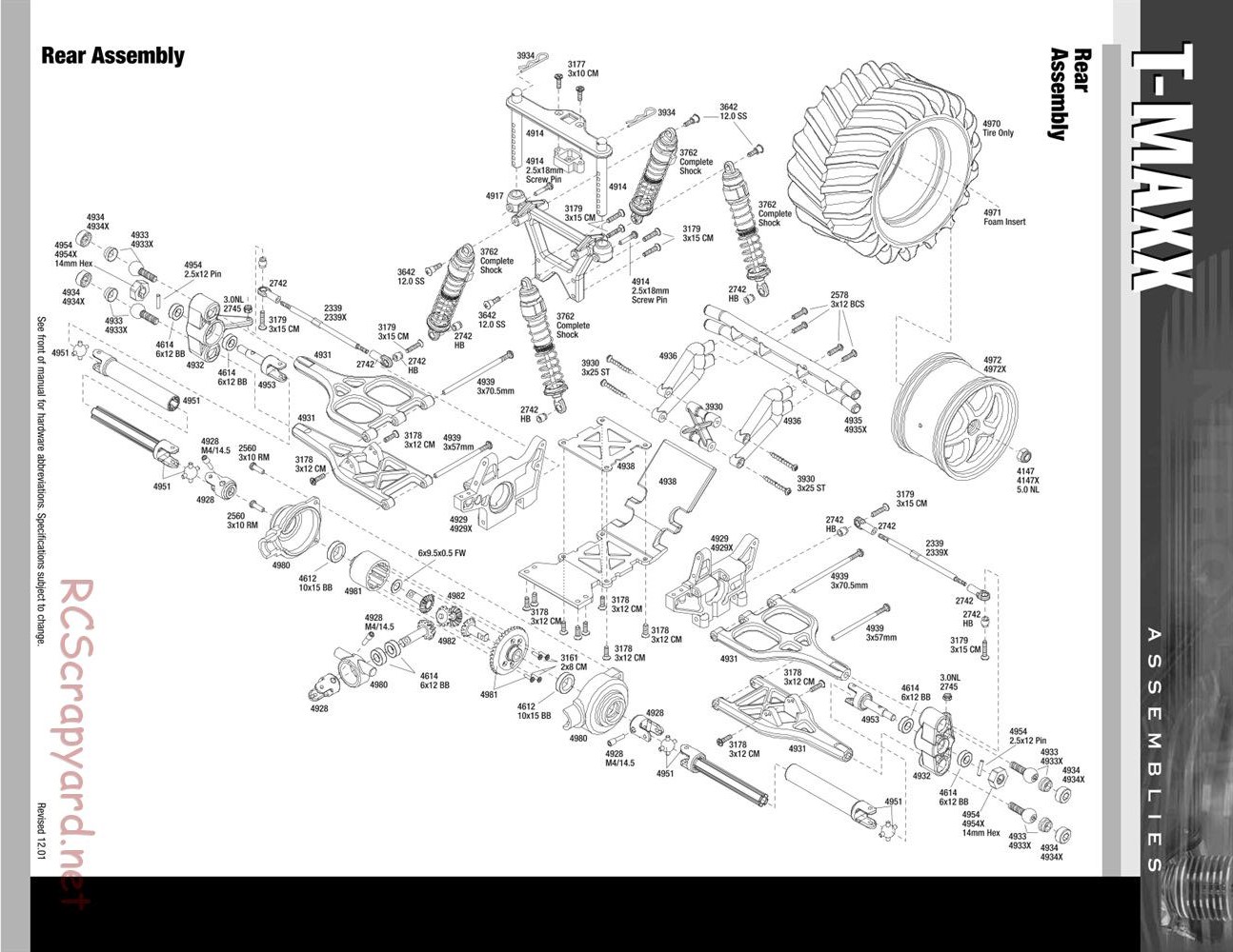 Traxxas - T-Maxx (1999) - Exploded Views - Page 3