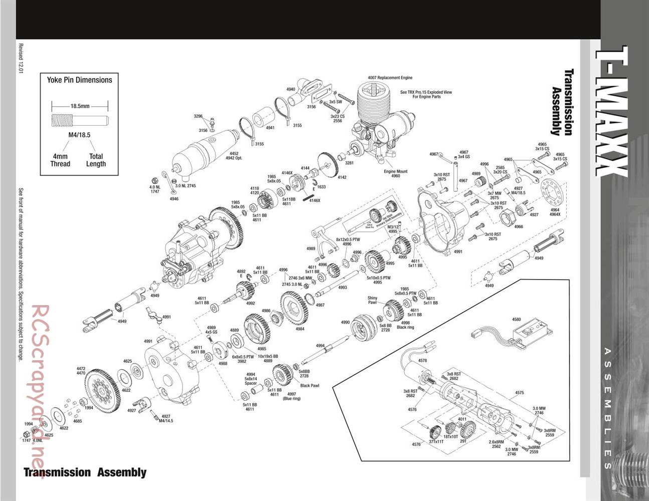 Traxxas - T-Maxx (1999) - Exploded Views - Page 4