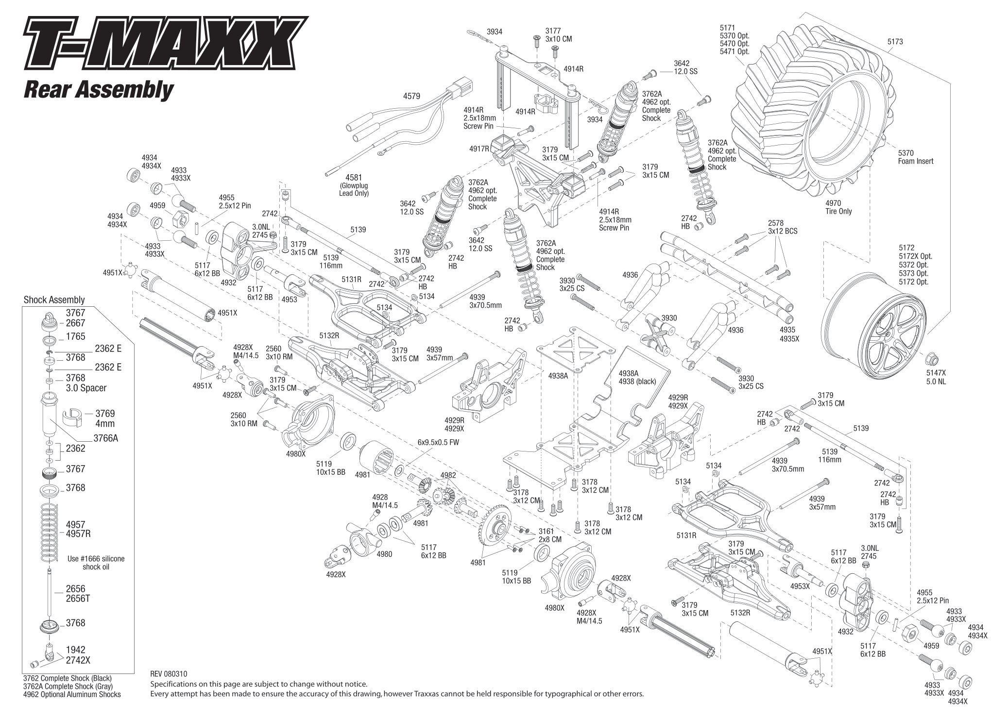 Traxxas - T-Maxx Classic (2008) - Exploded Views - Page 1