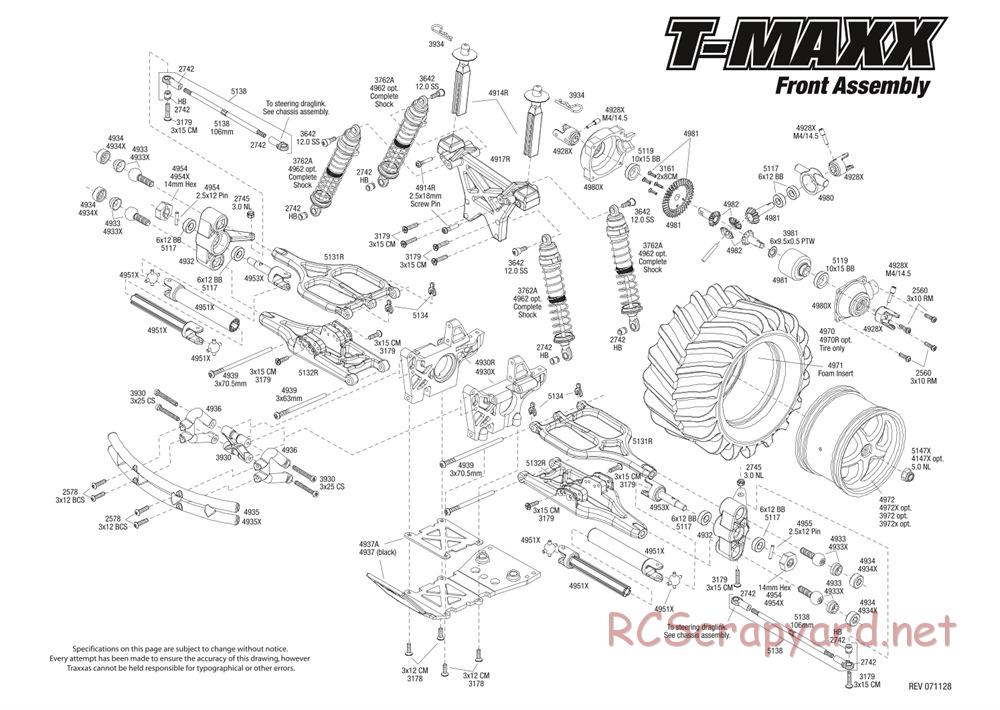 Traxxas - T-Maxx 2.5 (2002) - Exploded Views - Page 2