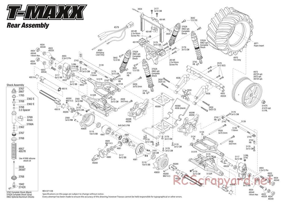 Traxxas - T-Maxx 2.5 (2002) - Exploded Views - Page 3