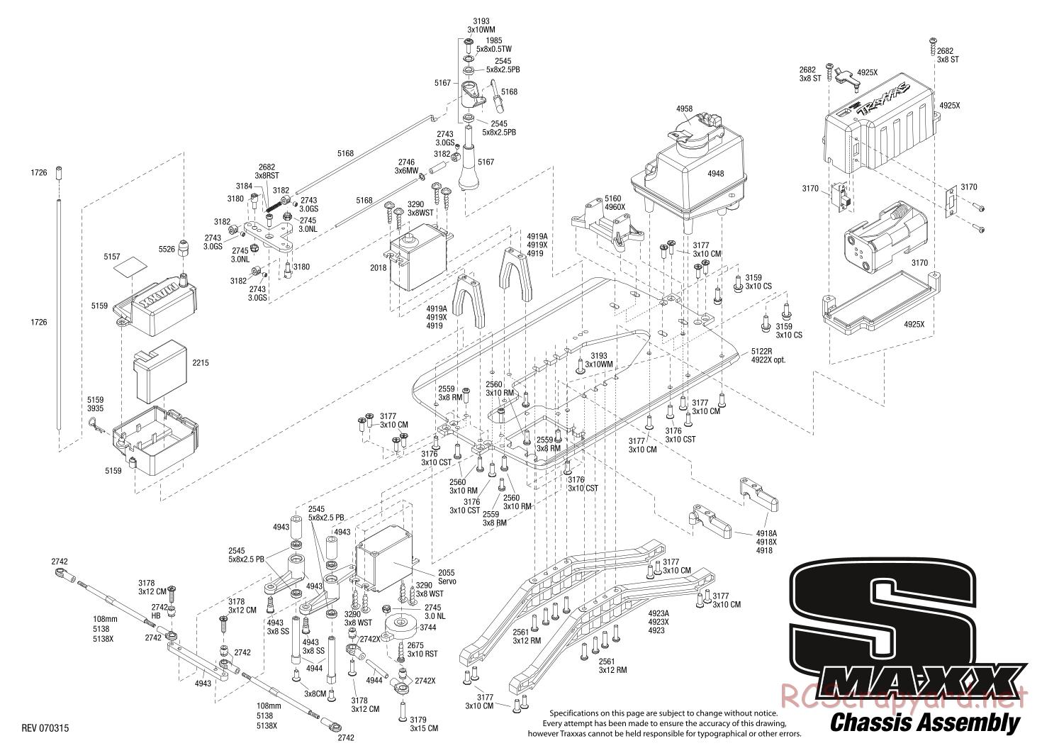 Traxxas - S-Maxx 2.5 (2004) - Exploded Views - Page 1
