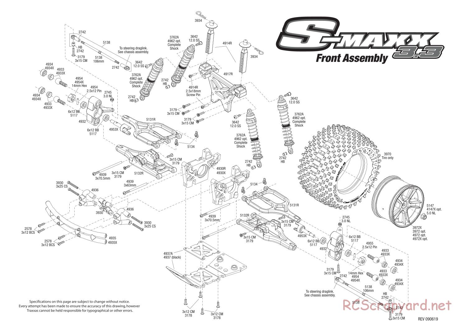 Traxxas - S-Maxx 2.5 (2004) - Exploded Views - Page 4