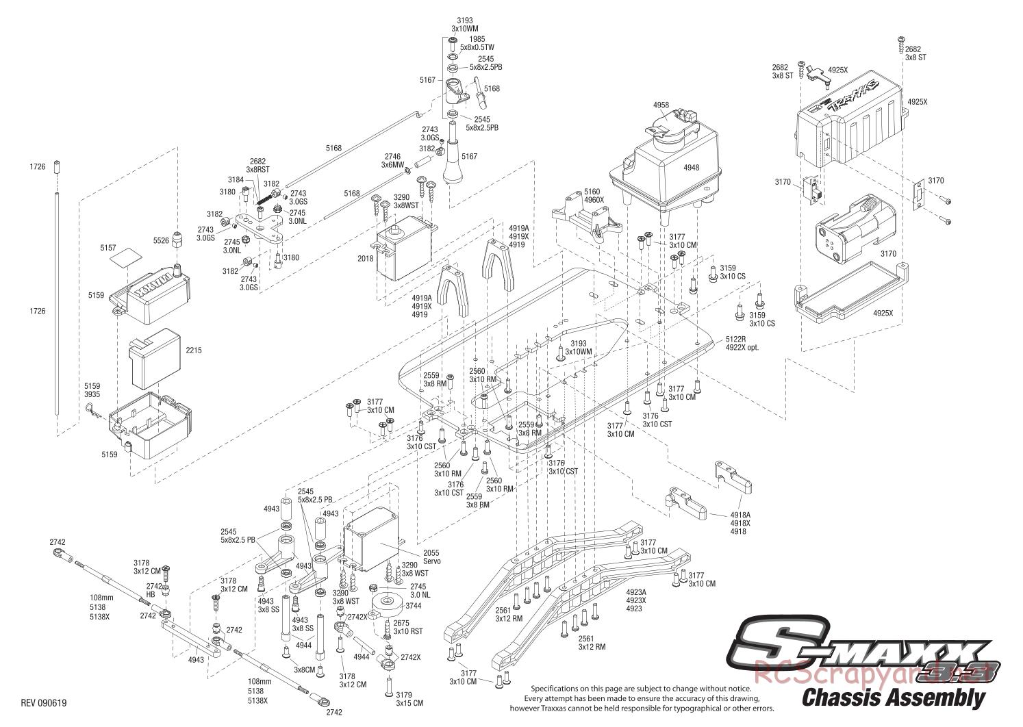 Traxxas - S-Maxx 3.3 (2009) - Exploded Views - Page 1