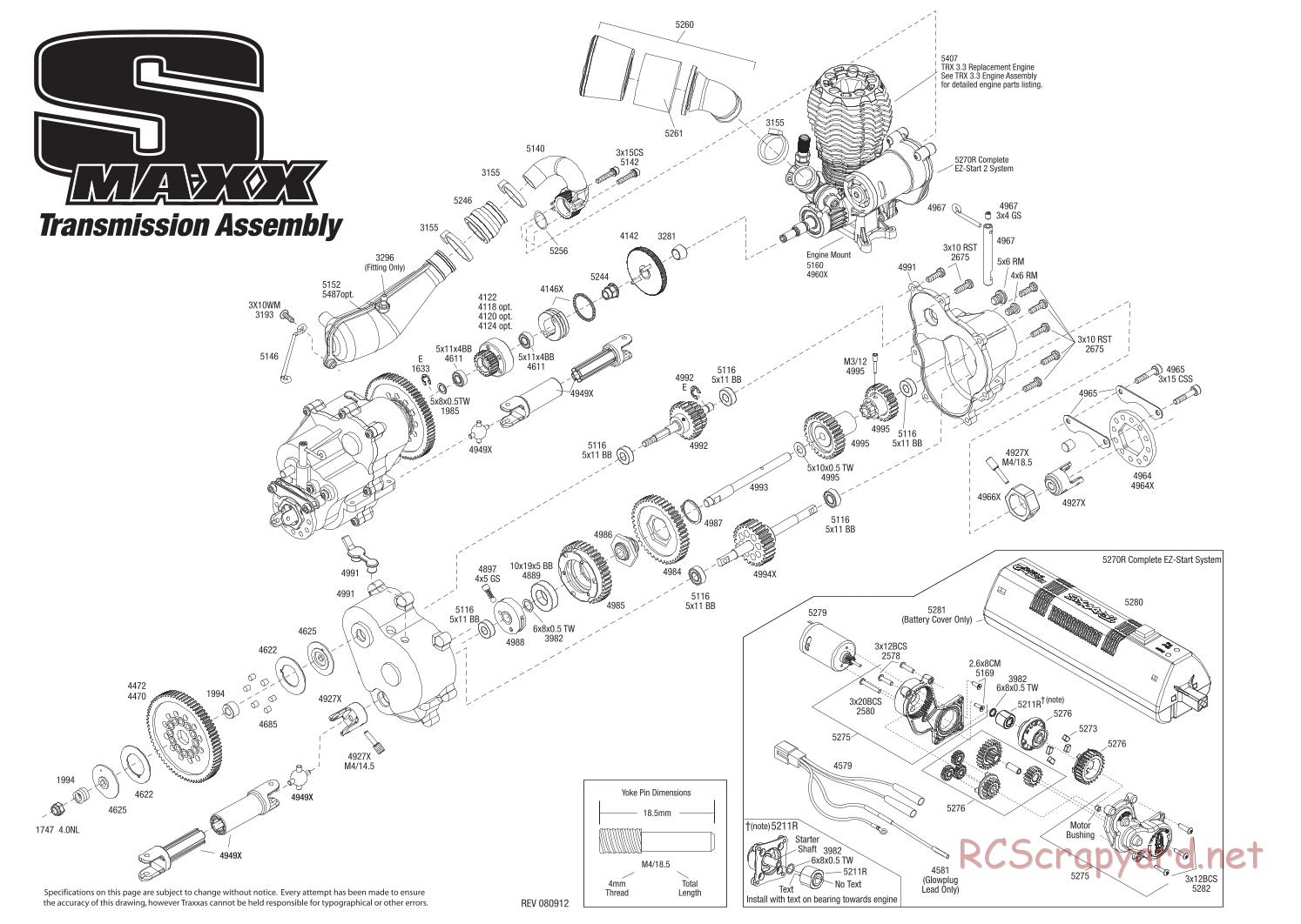 Traxxas - S-Maxx 3.3 (2009) - Exploded Views - Page 4