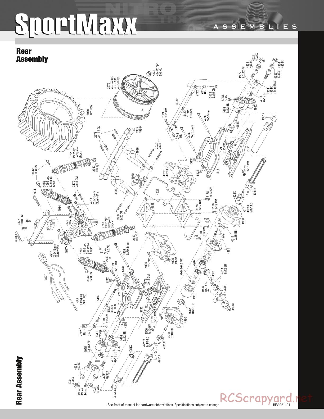 Traxxas - Sportmaxx (2002) - Exploded Views - Page 1