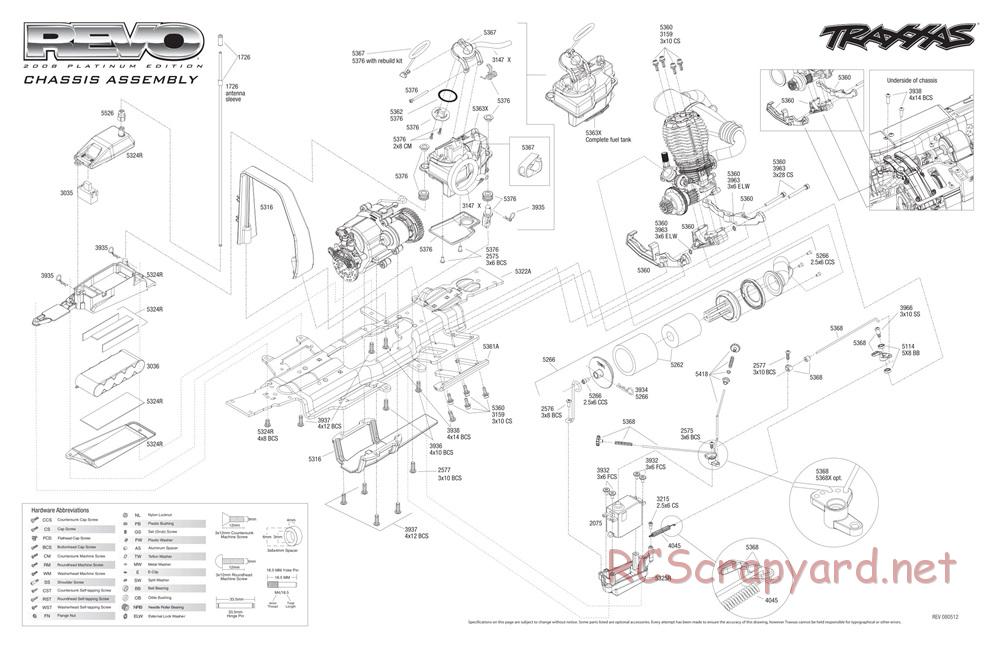 Traxxas - Revo Platinum Edition (2008) - Exploded Views - Page 1