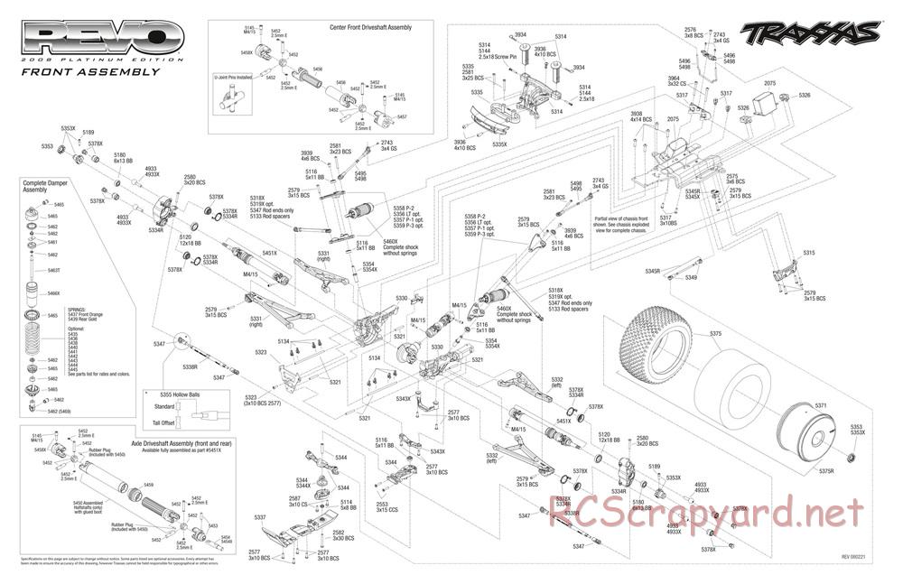 Traxxas - Revo Platinum Edition (2008) - Exploded Views - Page 2