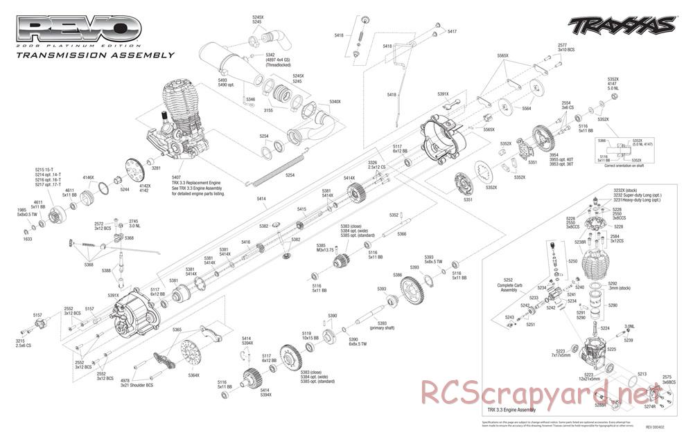 Traxxas - Revo Platinum Edition (2008) - Exploded Views - Page 4