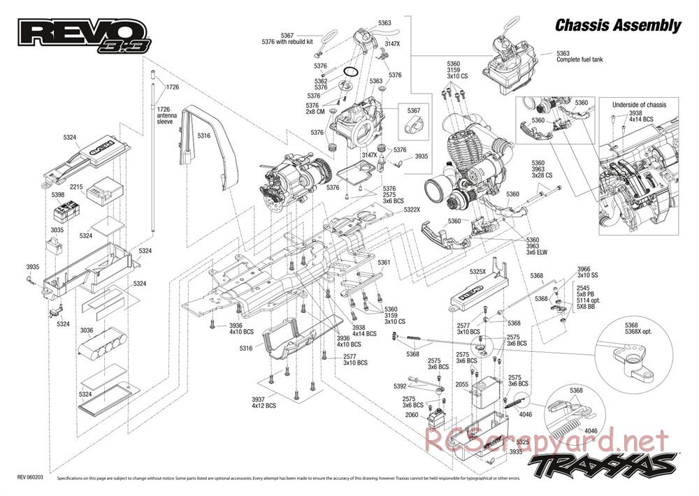 Traxxas - Revo 3.3 (2008) - Exploded Views - Page 1