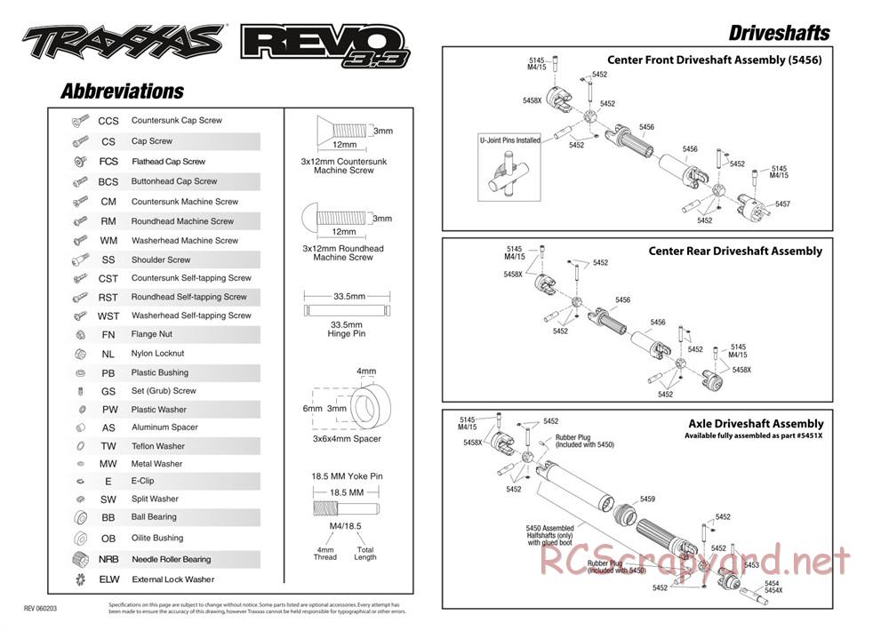 Traxxas - Revo 3.3 (2008) - Exploded Views - Page 3