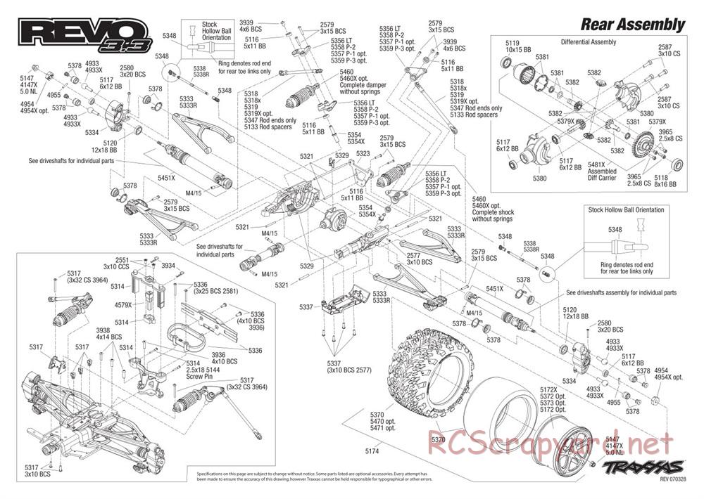 Traxxas - Revo 3.3 (2008) - Exploded Views - Page 5