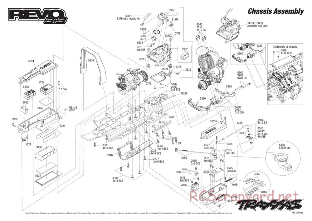 Traxxas - Revo 3.3 - Exploded Views - Page 1