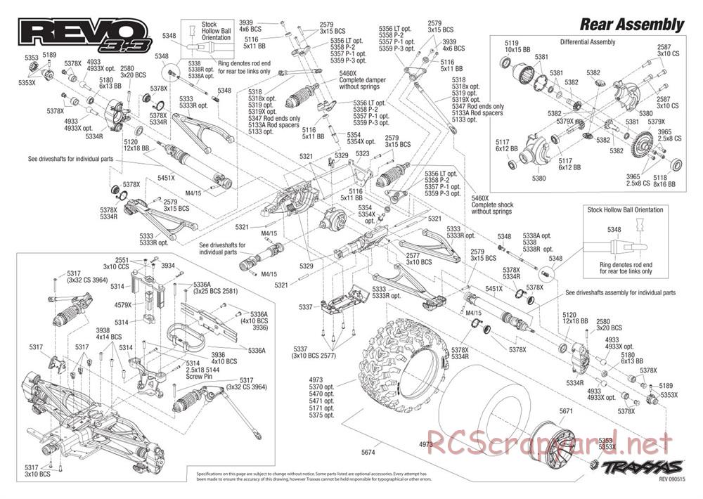 Traxxas - Revo 3.3 - Exploded Views - Page 3