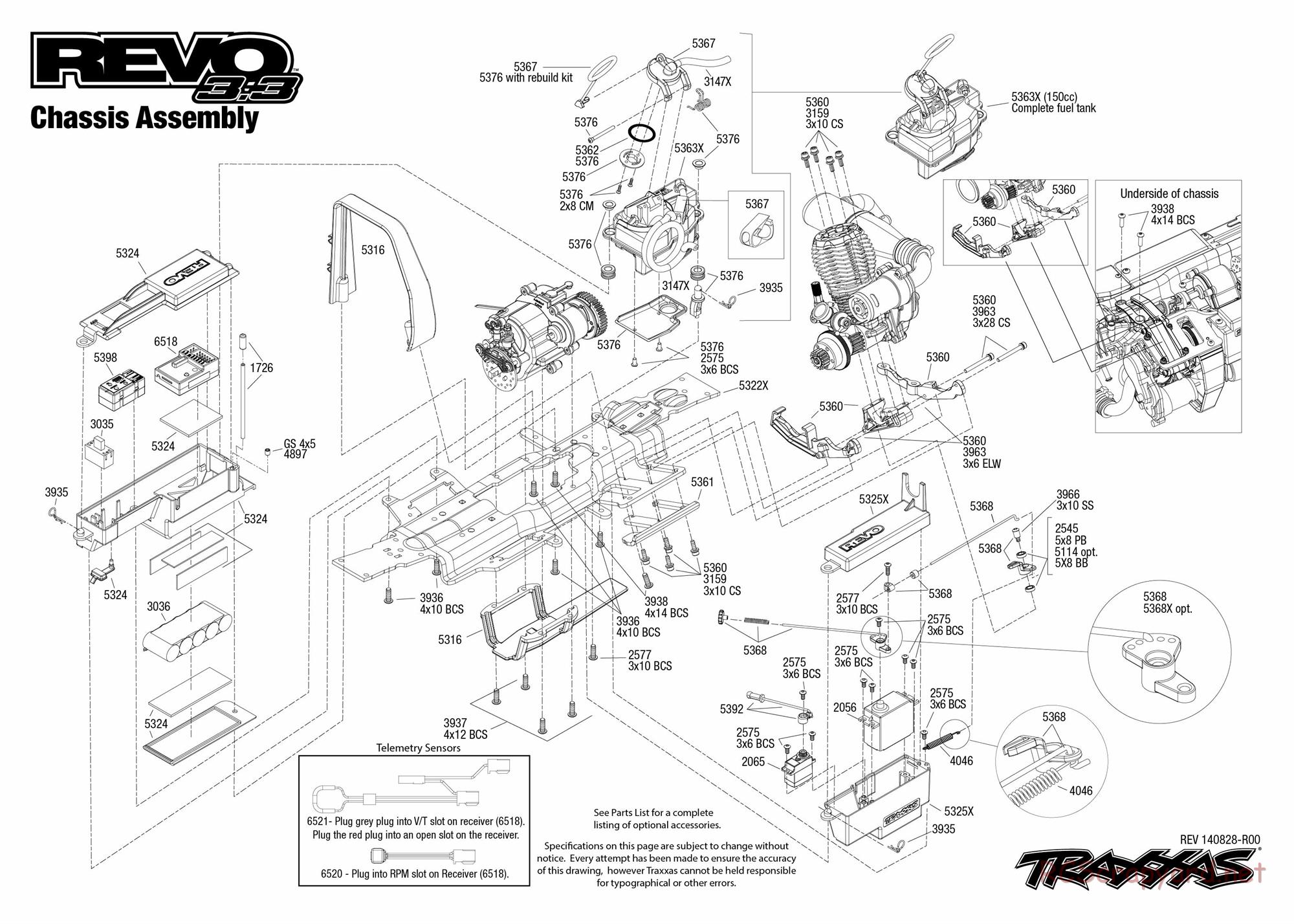 Traxxas - Revo 3.3 (2015) - Exploded Views - Page 1