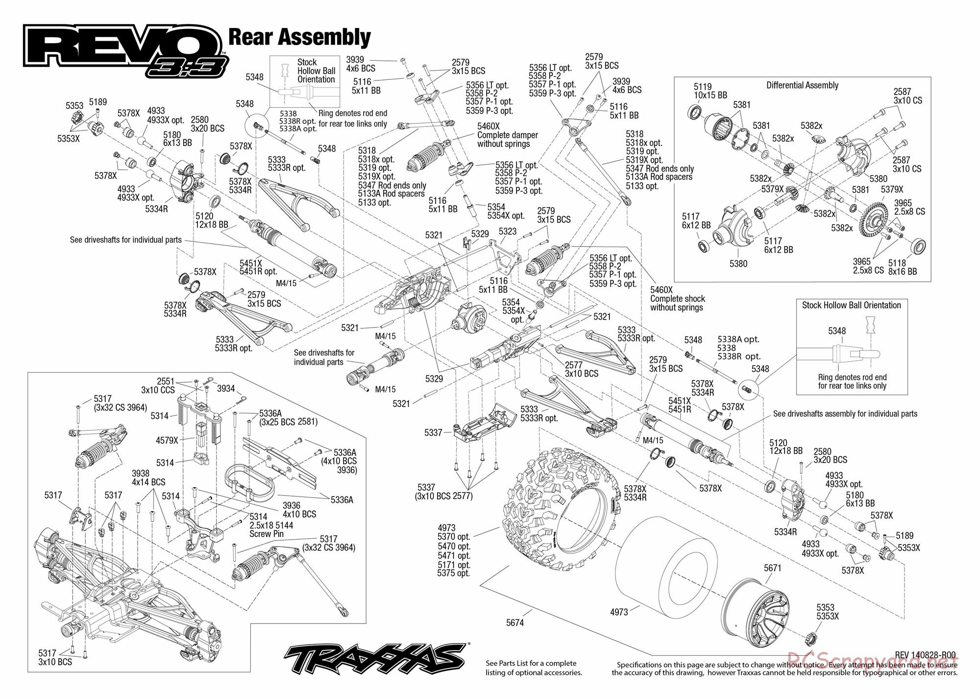 Traxxas - Revo 3.3 (2015) - Exploded Views - Page 4