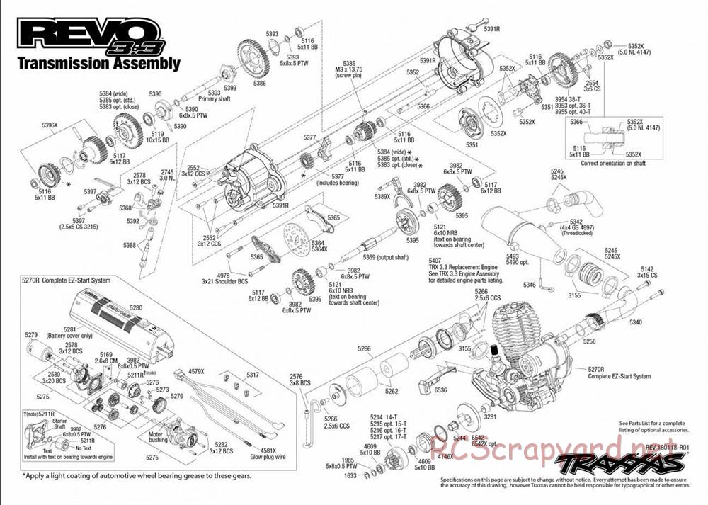 Traxxas - Revo 3.3 TSM - Exploded Views - Page 5