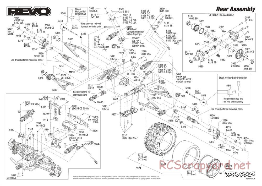 Traxxas - Revo 2.5R (2004) - Exploded Views - Page 1