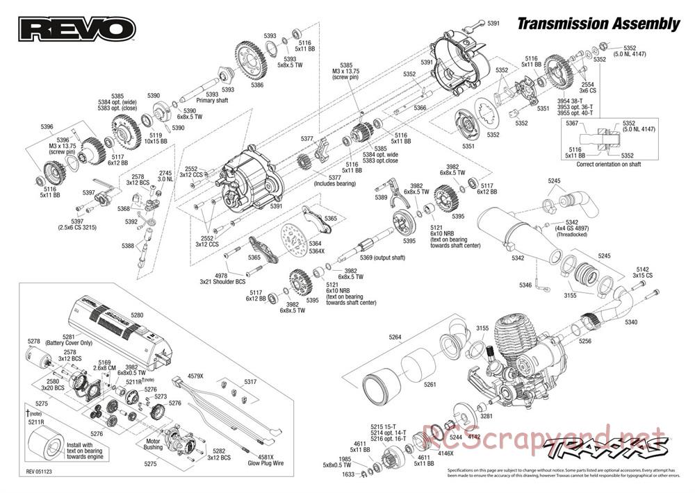 Traxxas - Revo 2.5R (2004) - Exploded Views - Page 5